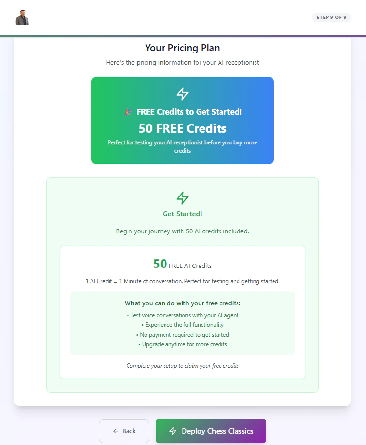 Step 9: Pricing Plan and Deploy