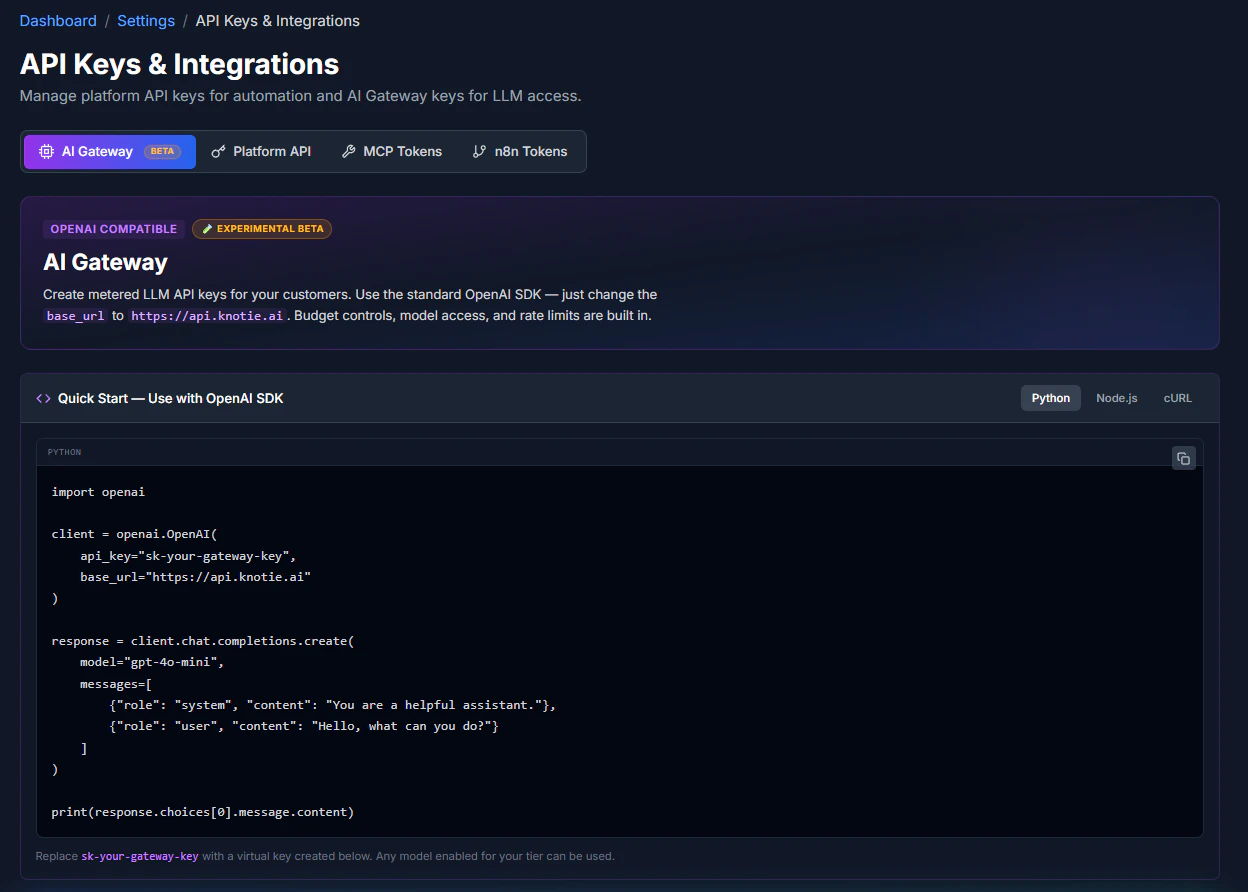 API Gateway - 4 Key Types