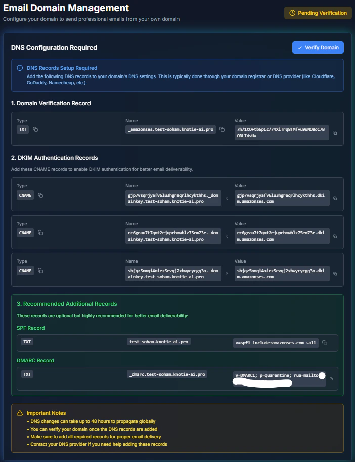 Email Domain Management - Complete Setup