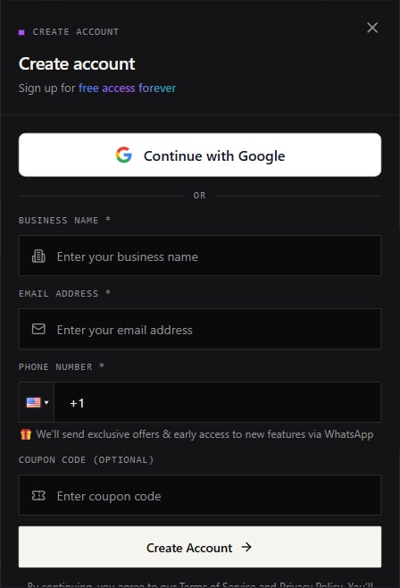 Knotie AI Pro signup modal