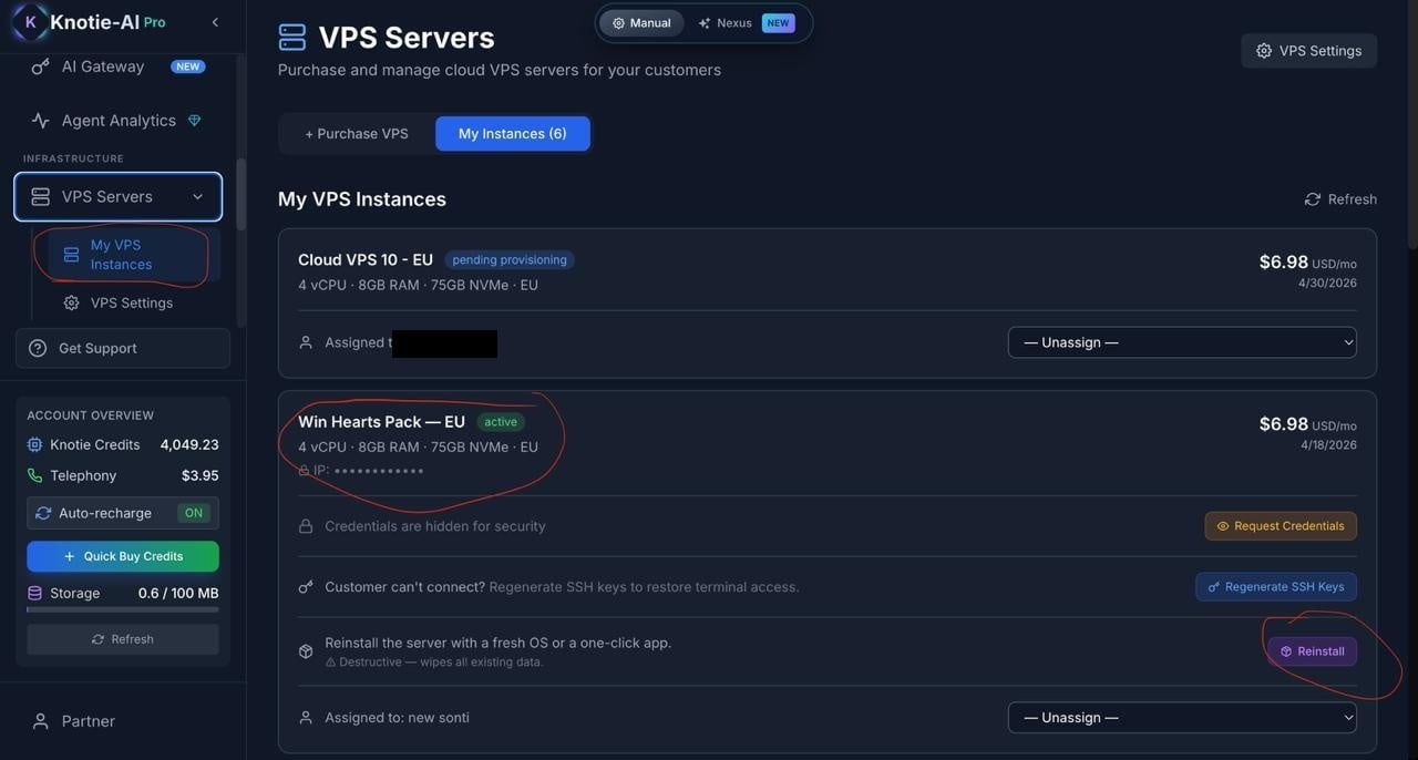 VPS Servers — all 6 plan tiers with pricing and specs