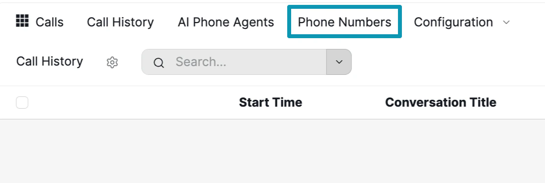 Phone Numbers Tab