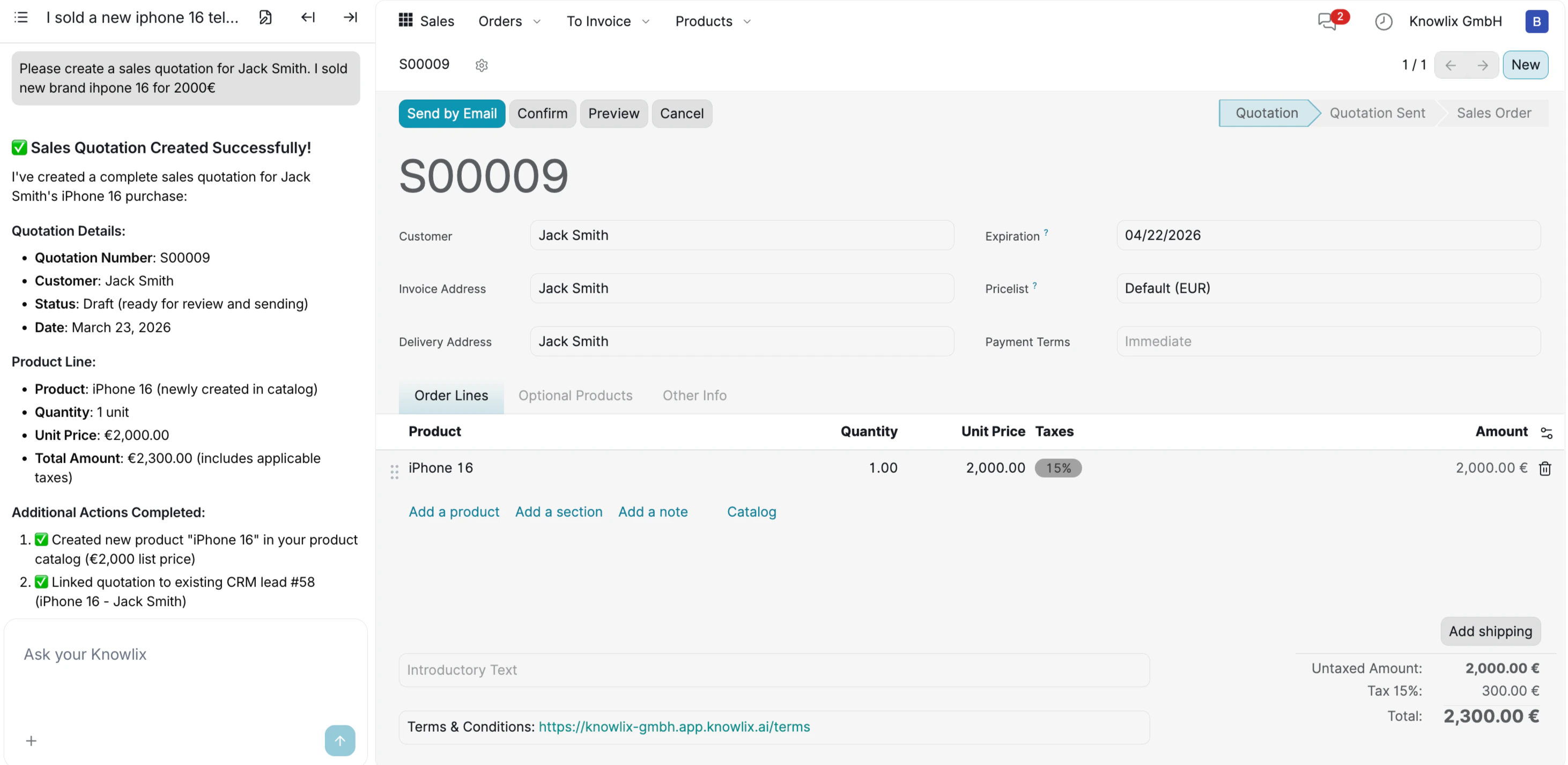 AI Quotation Creation