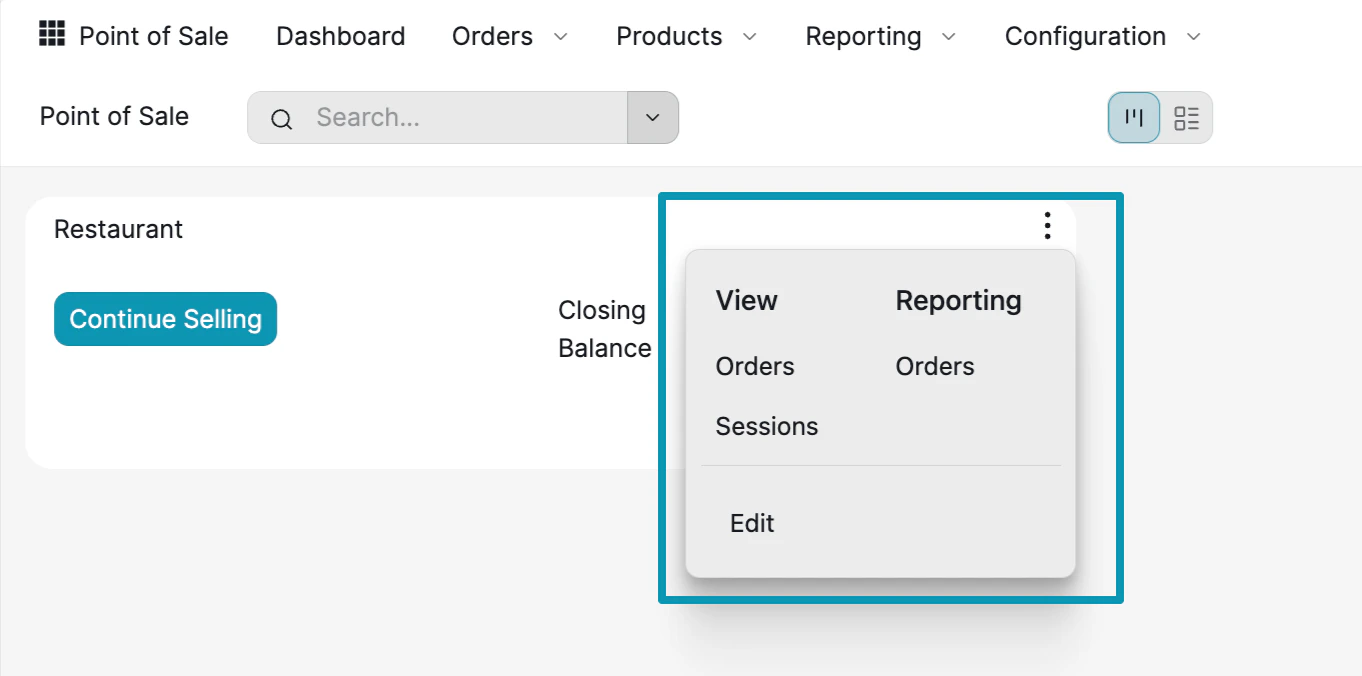 POS backend management dashboard