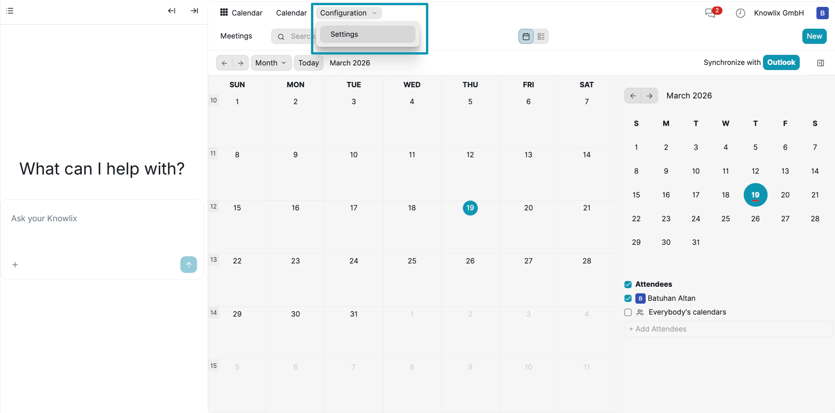 Calendar Configuration