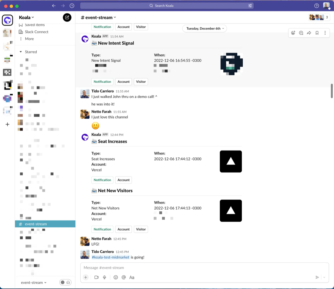 Public Channel Notification