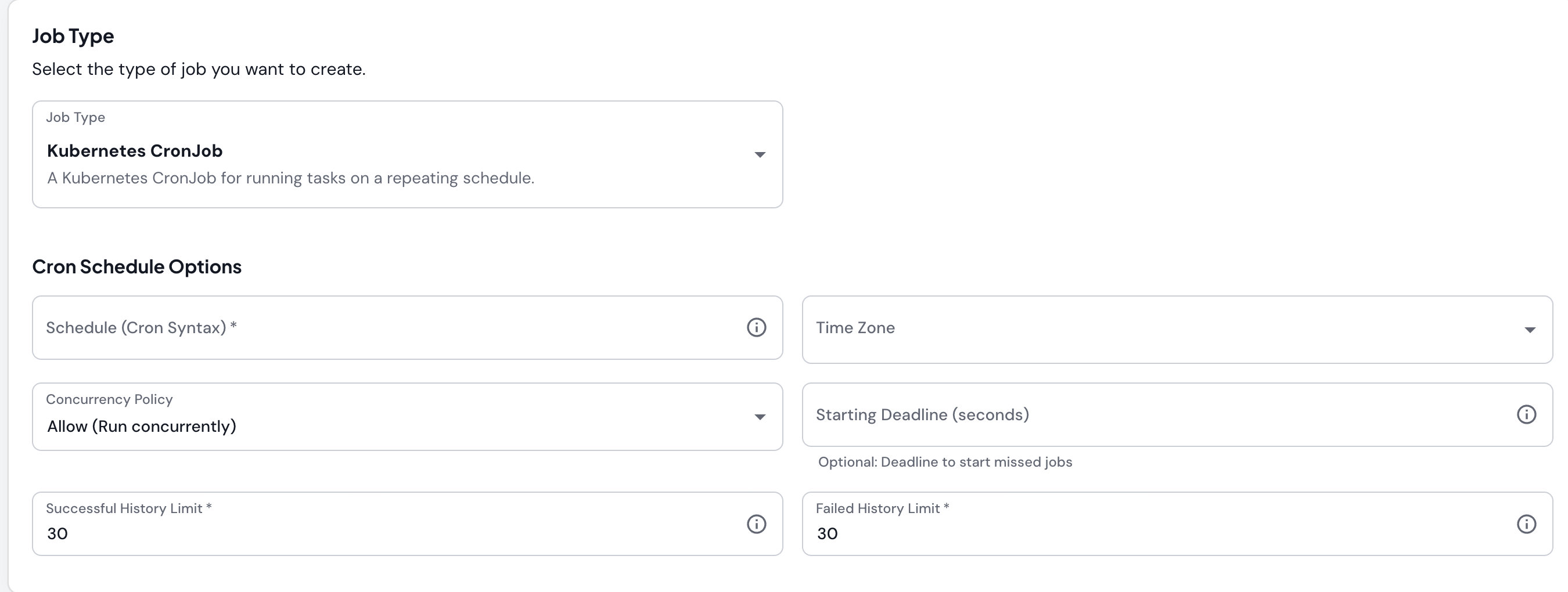 Cron Configuration Options