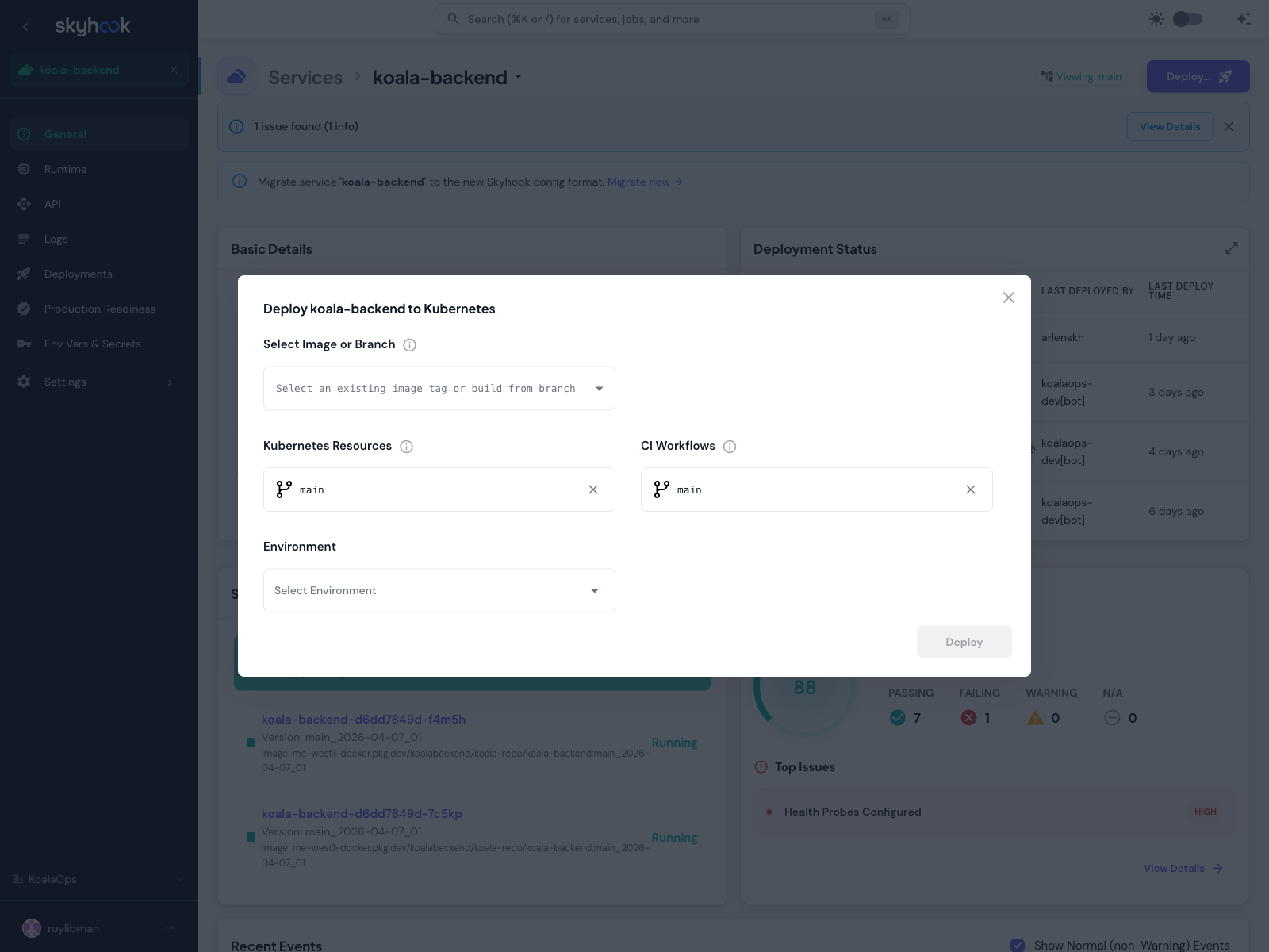 Deploying Services - Skyhook
