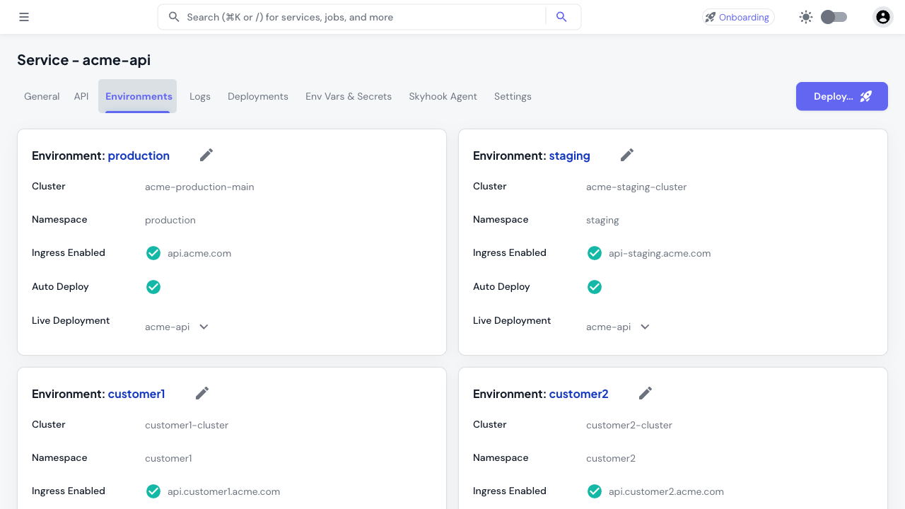 Preview environment workflow with PR-based deployments