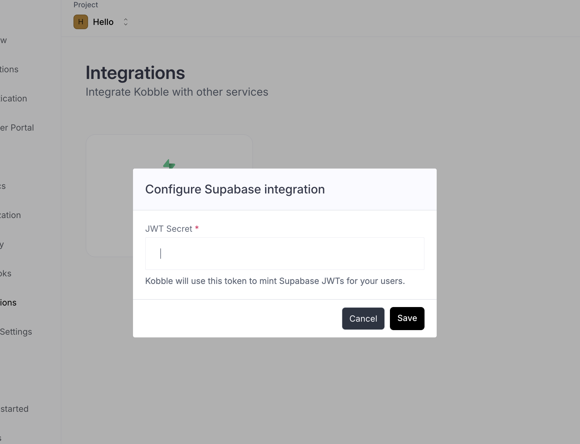 Adding Supabase Token