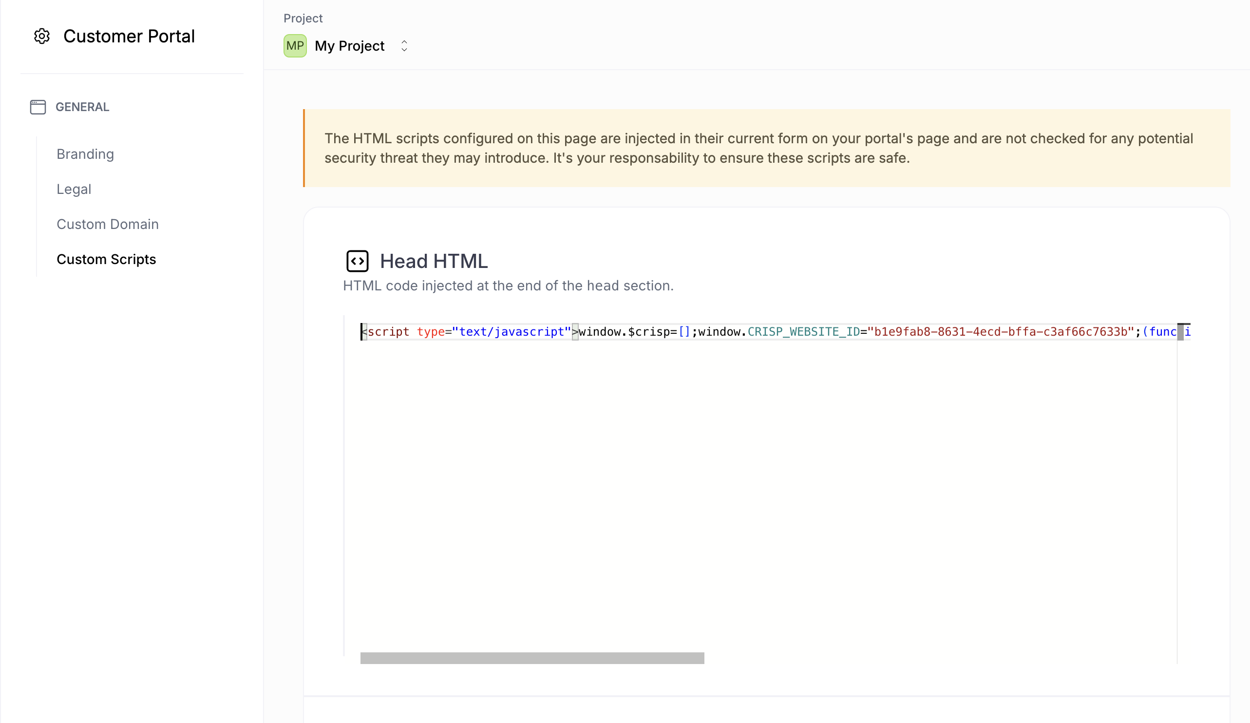 Kobble scripts settings