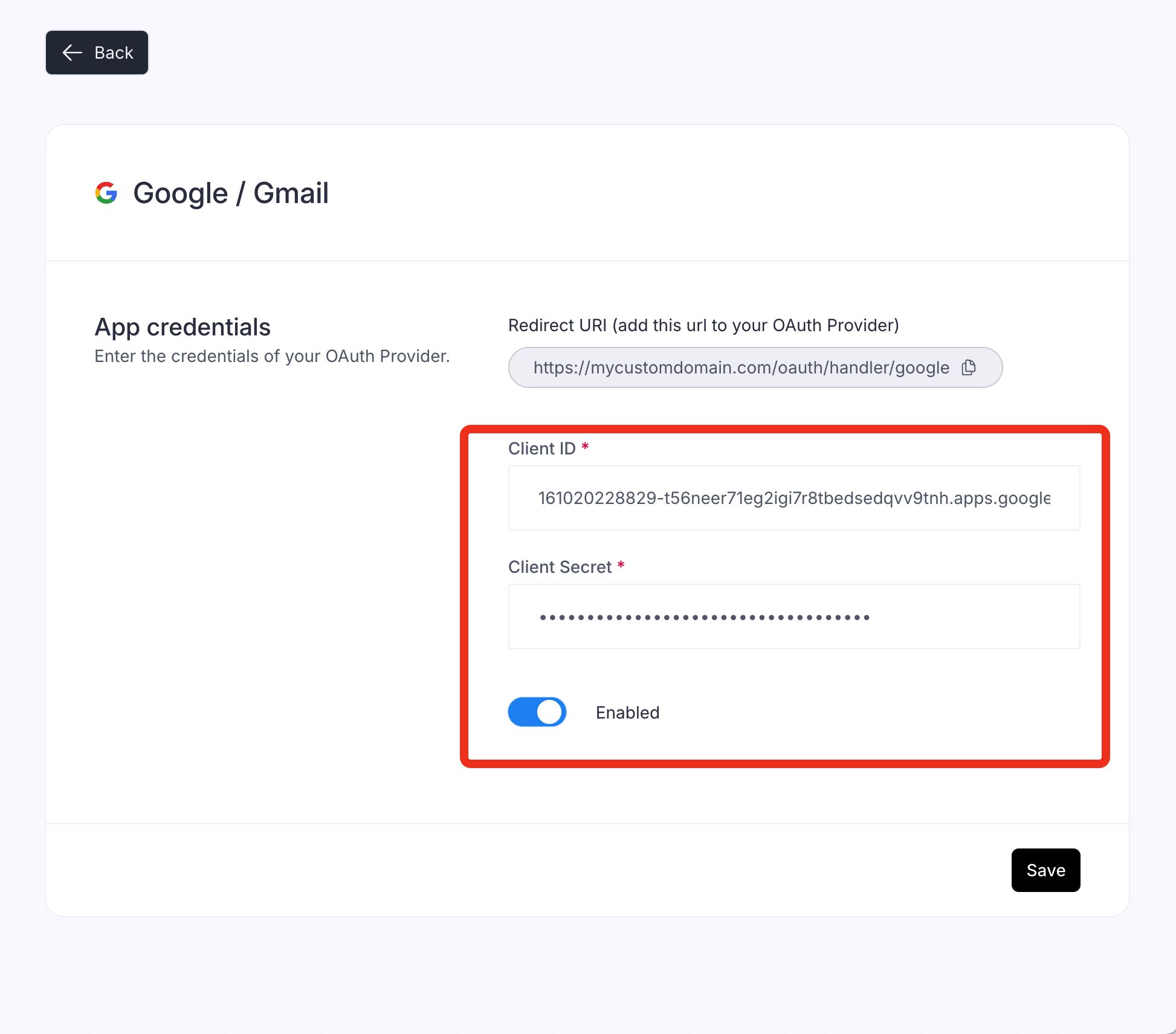 Google Configuration