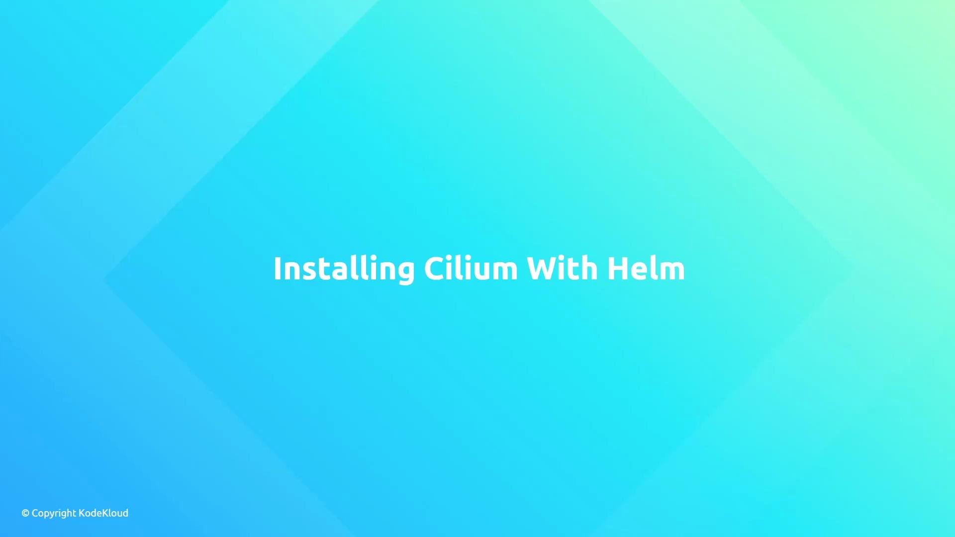 Installation with Helm KodeKloud