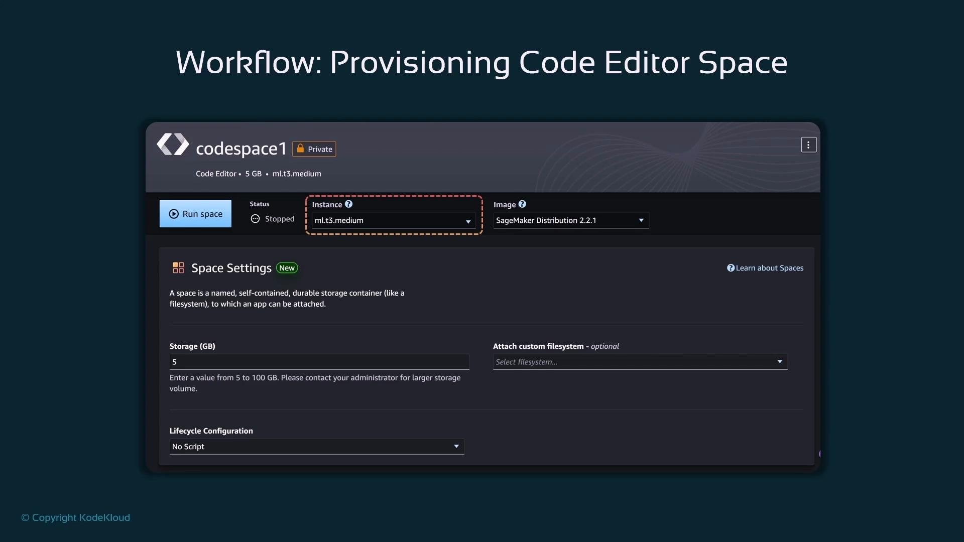 Code Spaco Code Editor Alternative to JupyterLab Part 2 - KodeKloud