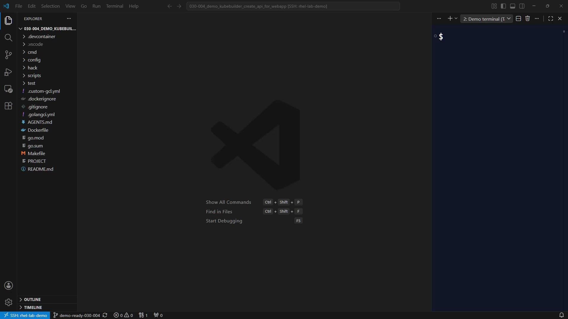 The image shows the Visual Studio Code interface with a file explorer on the left displaying project files, and an open terminal on the right.
