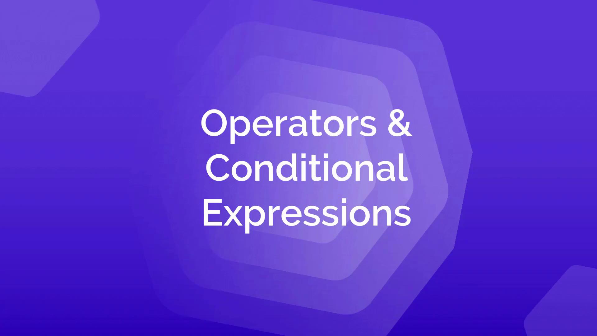 Operators and Conditional Expressions - KodeKloud