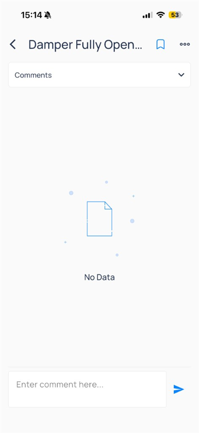 Event Comments with Enter comment here field