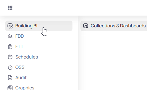 Building BI appearing in the left navigation after the module is enabled