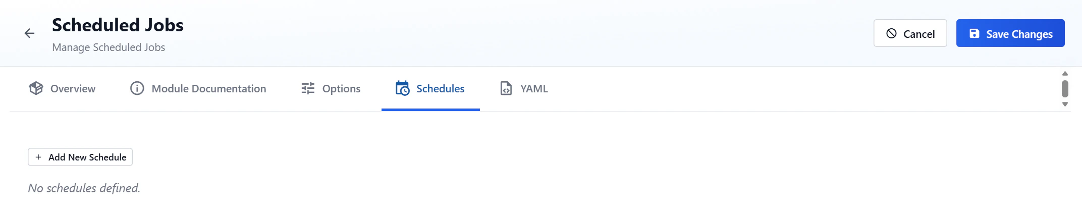 Schedules Tab