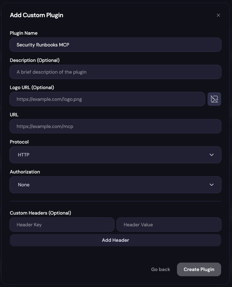 Add Custom Plugin form