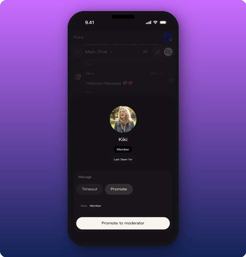 Member profile card