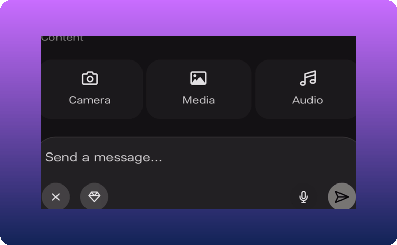 Attachment options expanded