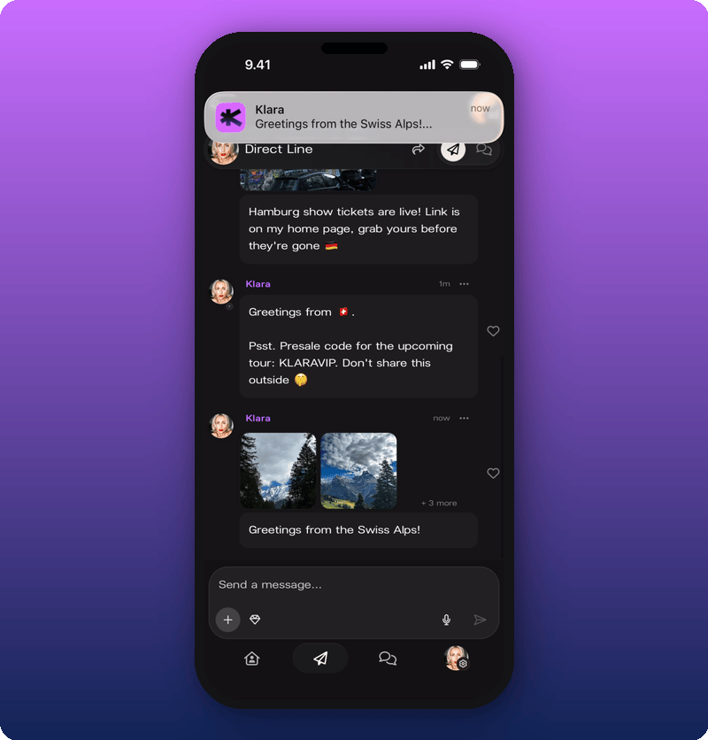 Push notification banner
