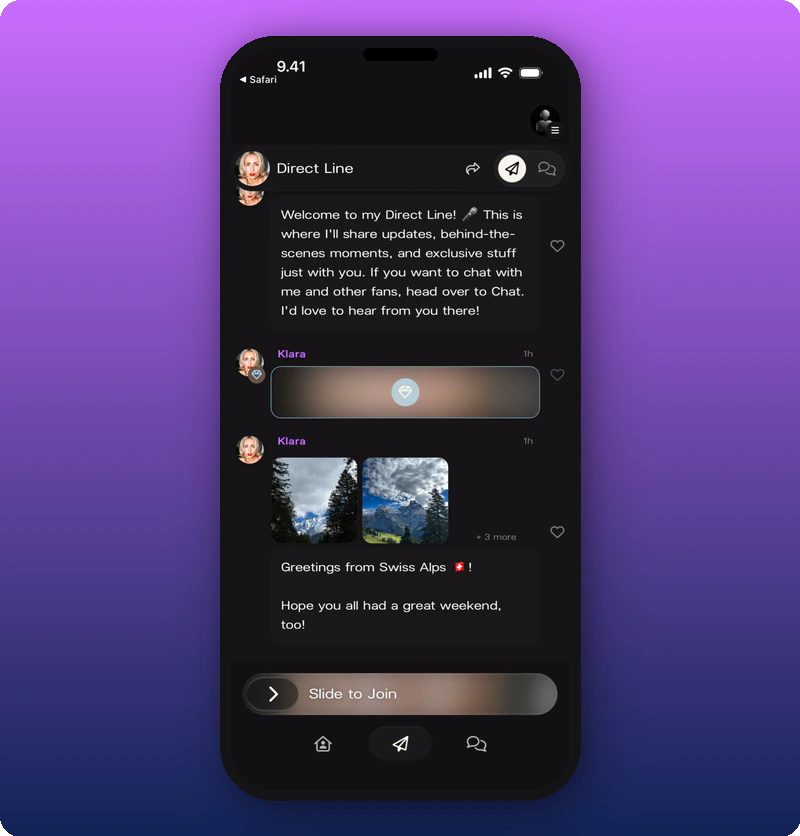 Claimed artist Direct Line before joining