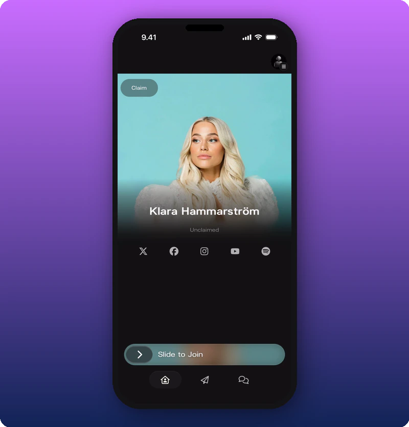 Unclaimed artist home page