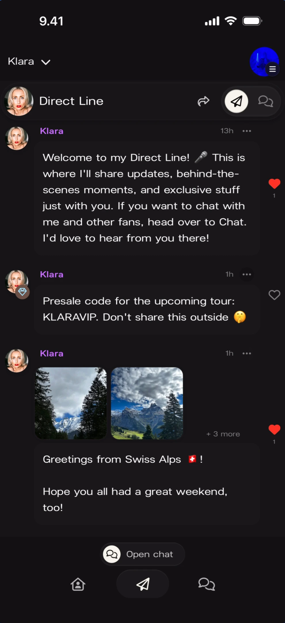 Direct Line feed as a subscriber
