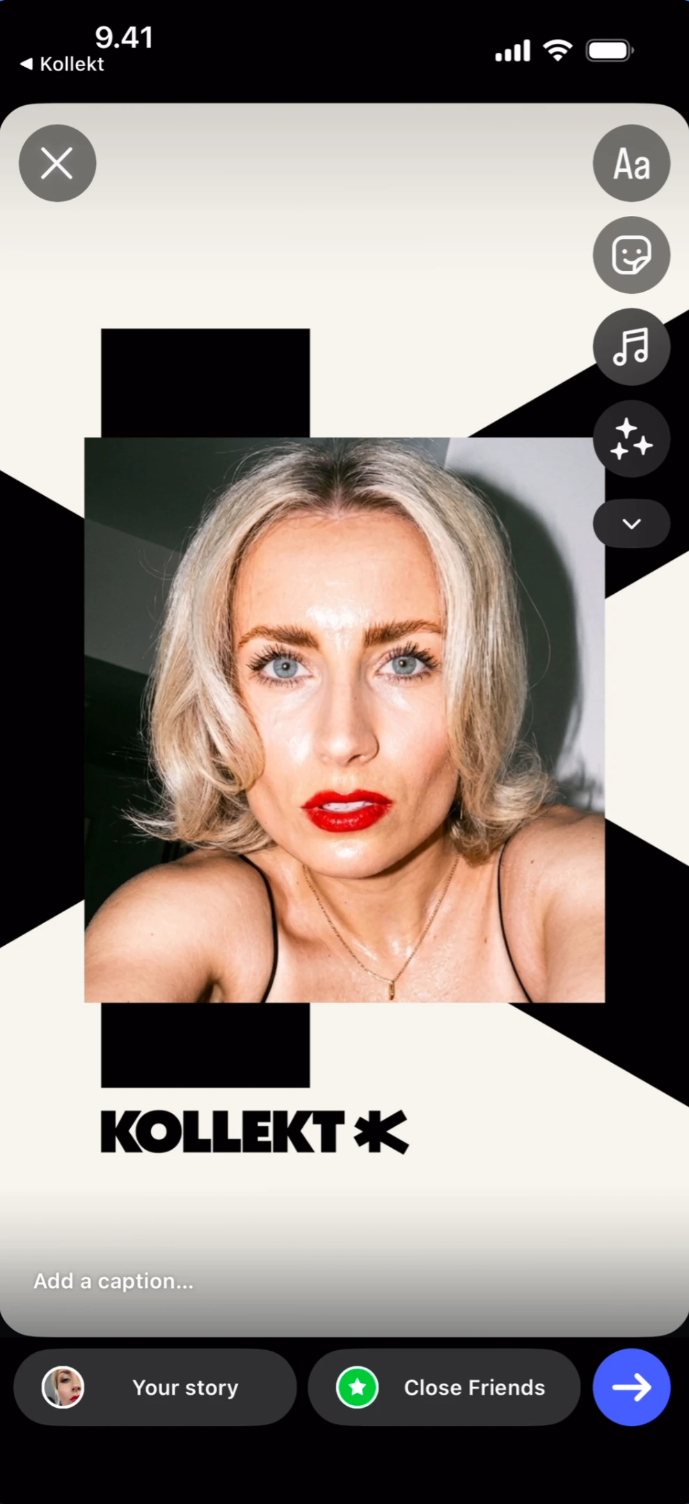 Kollekt Card in Instagram Stories