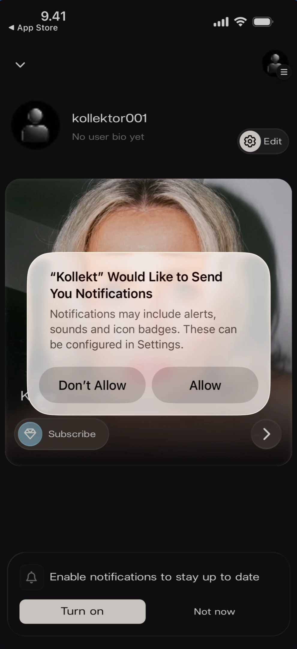 iOS push notification permission prompt