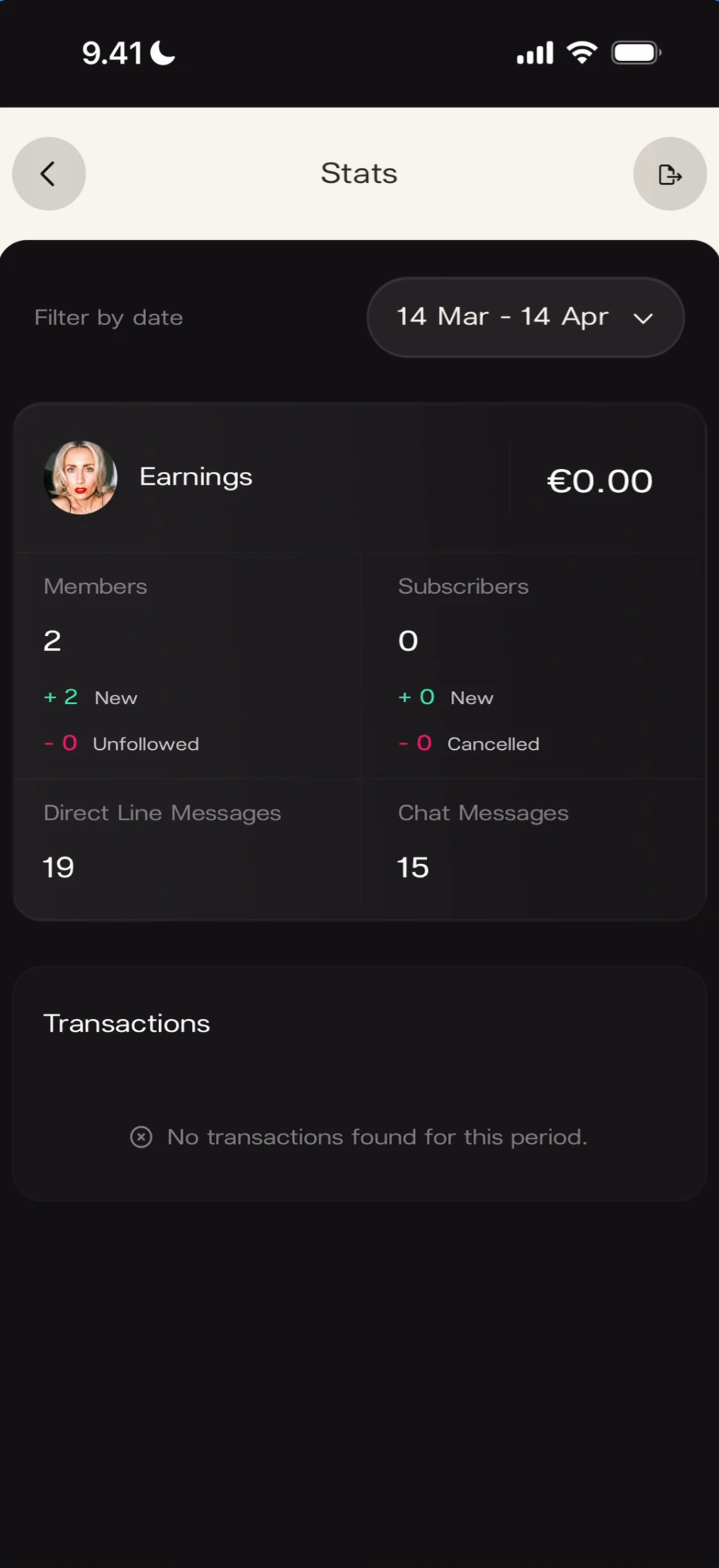 Custom date range expanded