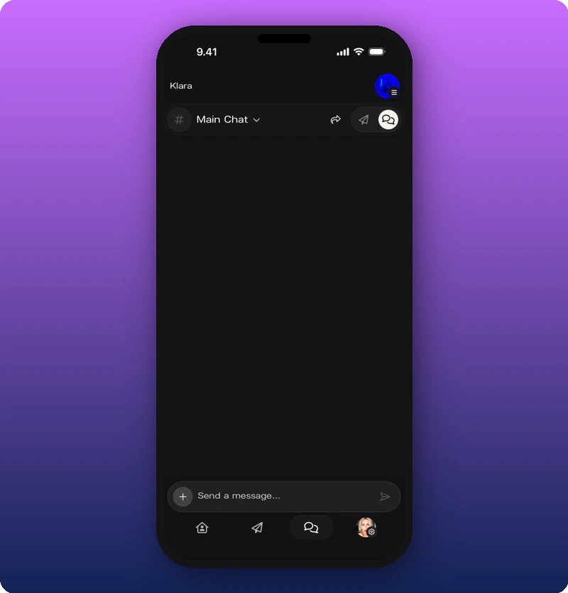 Empty Main Chat room