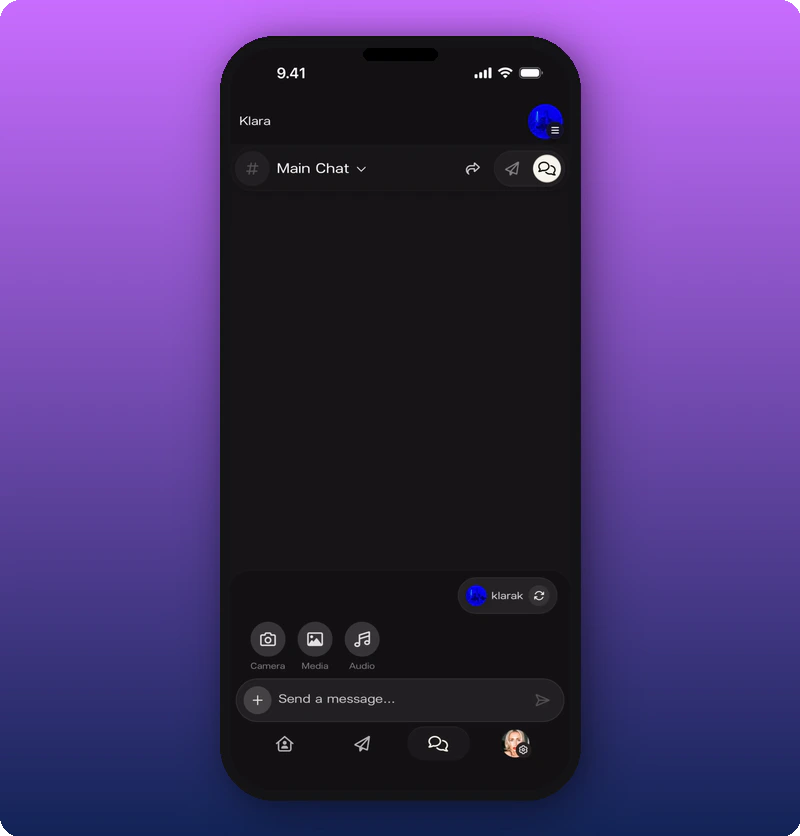 Identity switcher showing personal account
