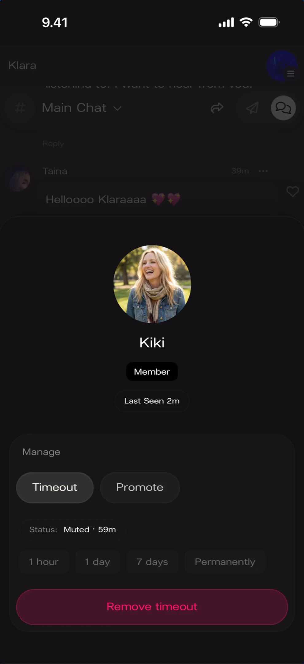 Active timeout state