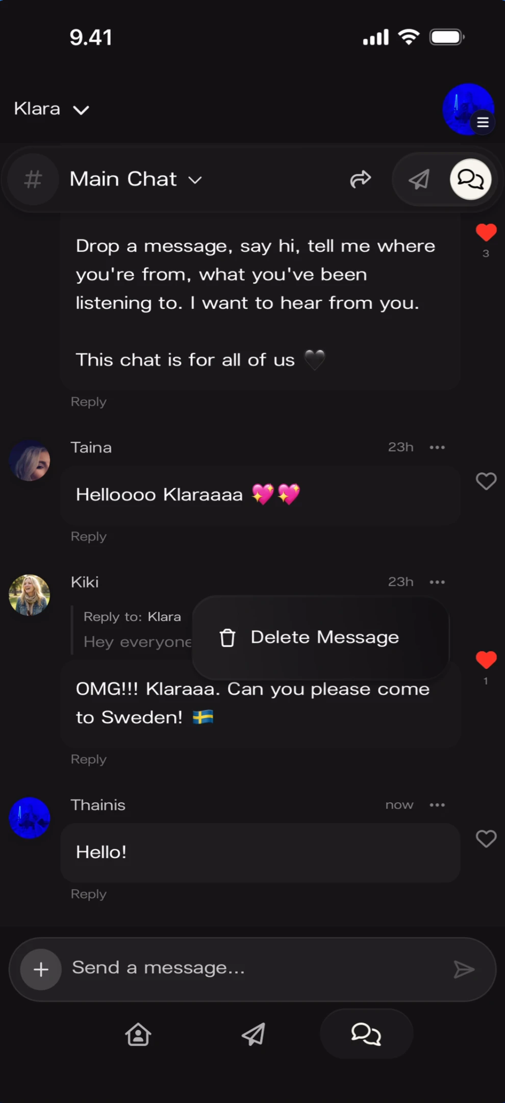 Moderator deleting another user's message