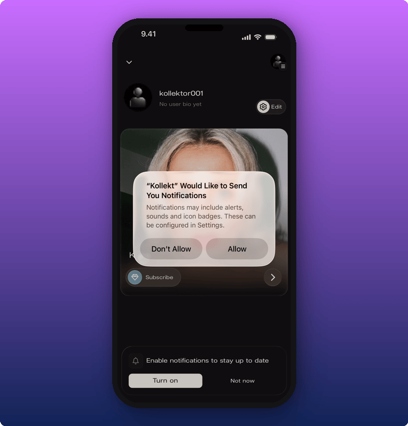 iOS push notification permission prompt