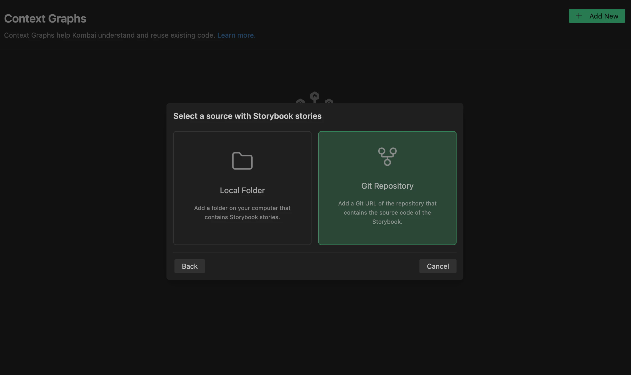 Git Repository Storybook indexing