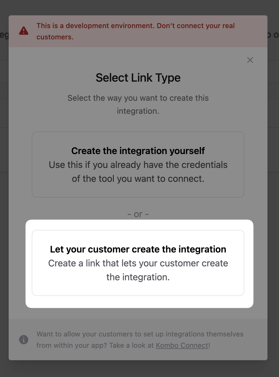 Let your customer create