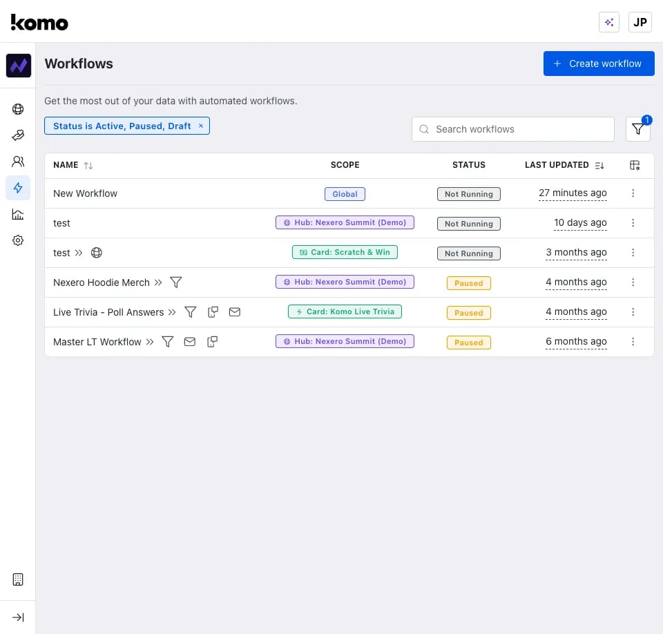 Workflows: step 2 — Step 1: Navigate to Workflows