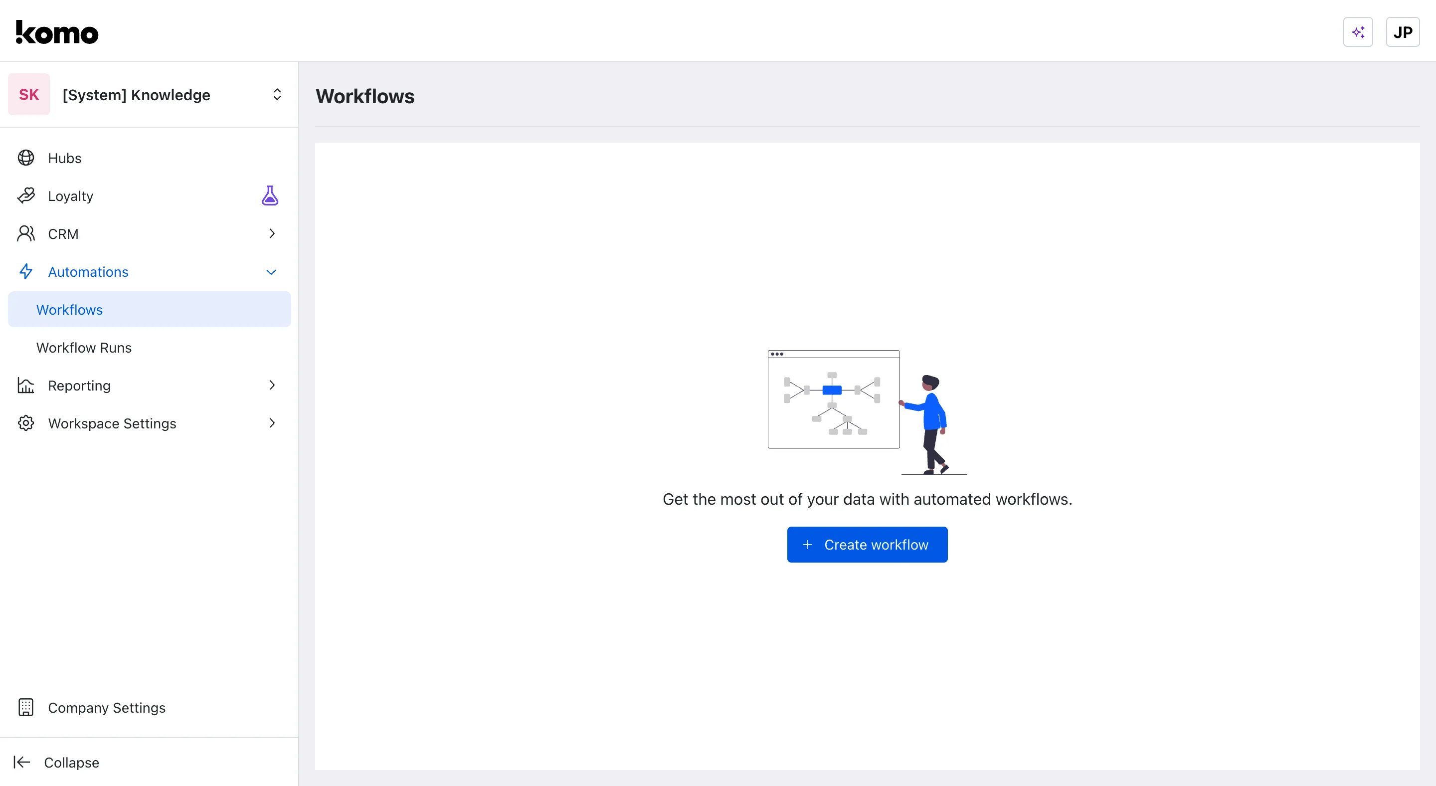 Workflows: step 1 — Step 1: Navigate to Workflows