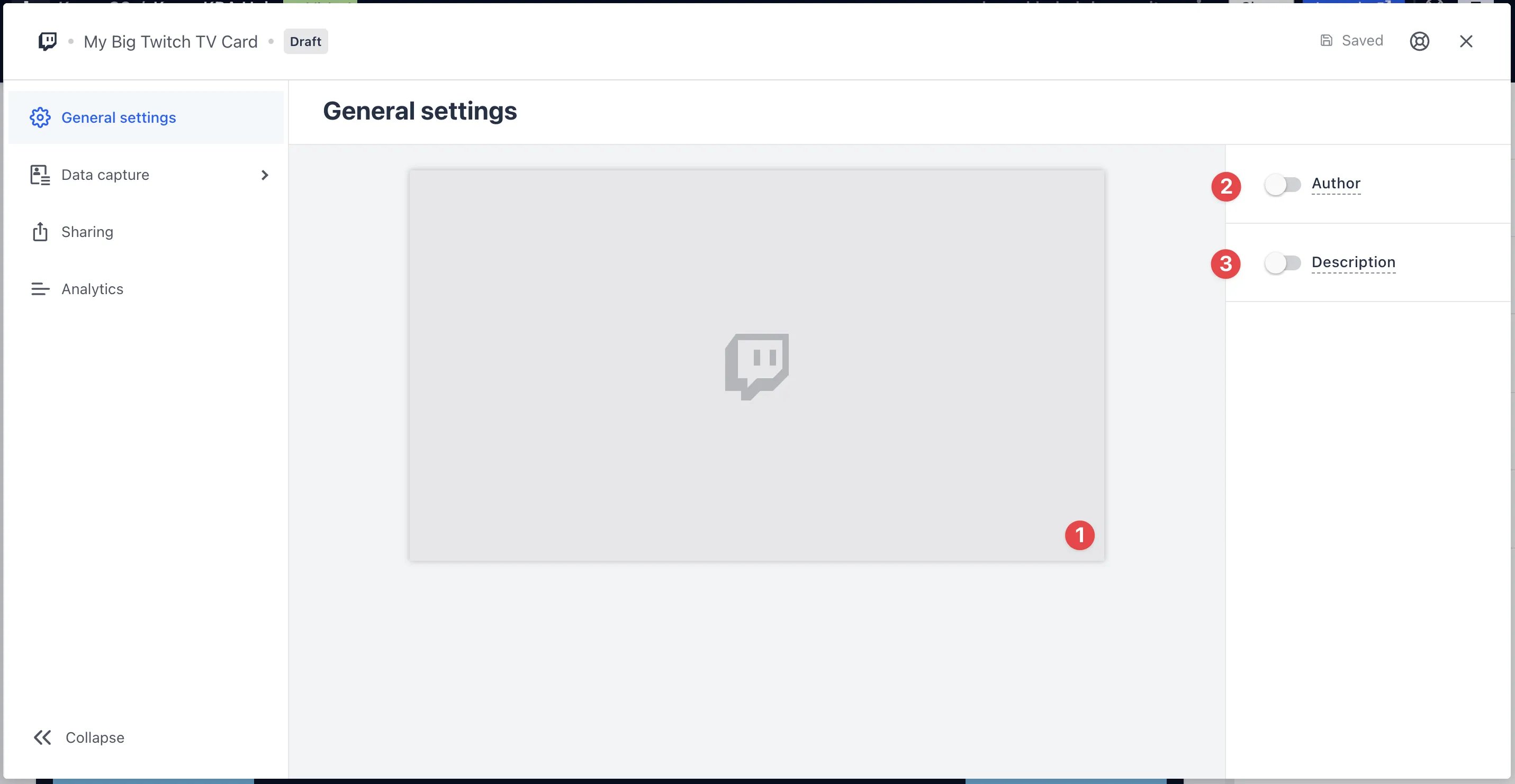 Twitch TV Card: step 2 — Step 2: Set up your card link