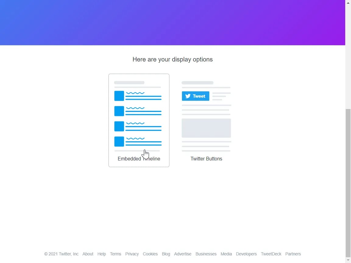 Twitter Card: step 2 — Step 2: Paste the link to the card