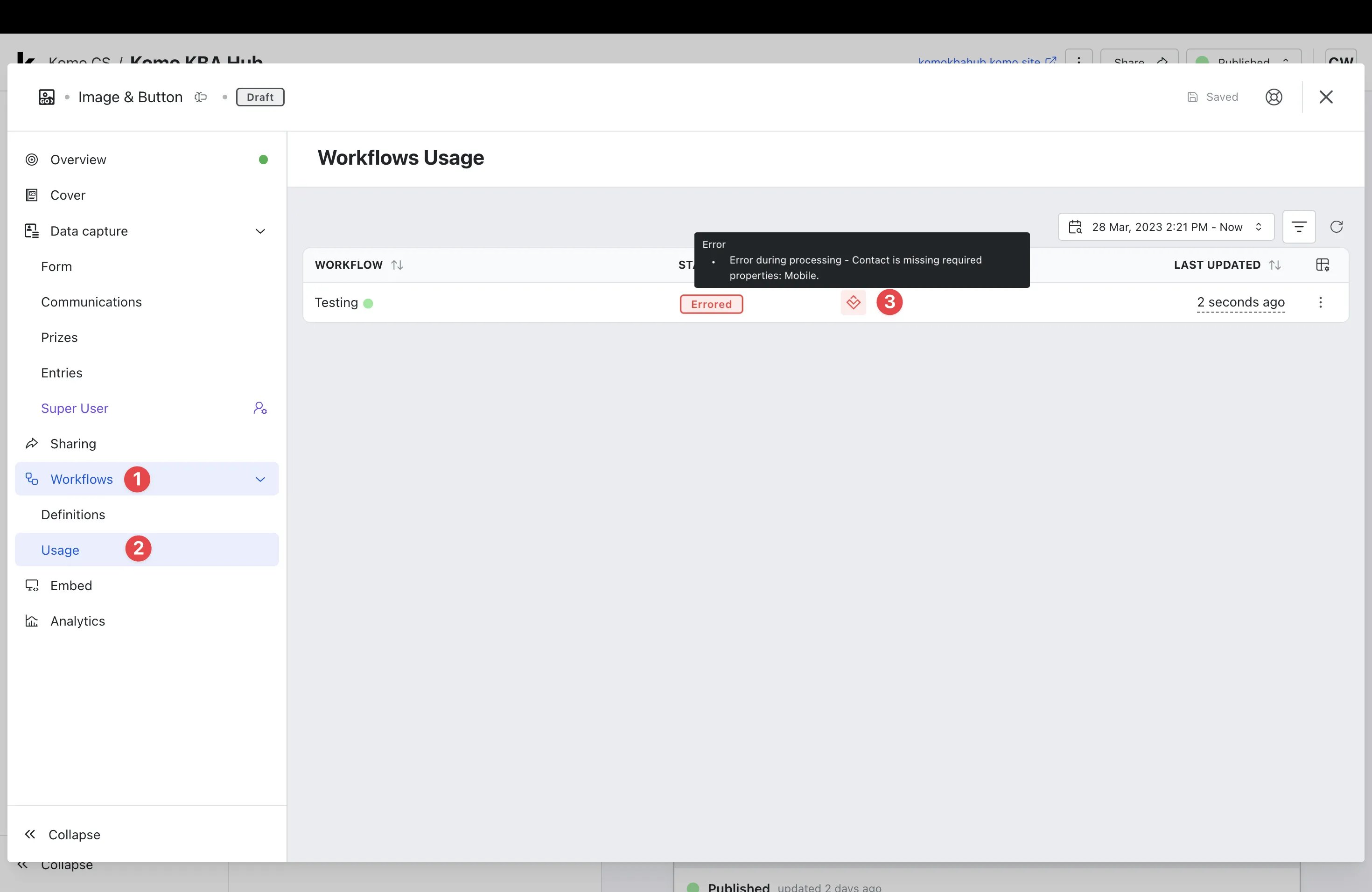 Vault Digital Mastercards: step 6 — Step 6: Monitor your workflow