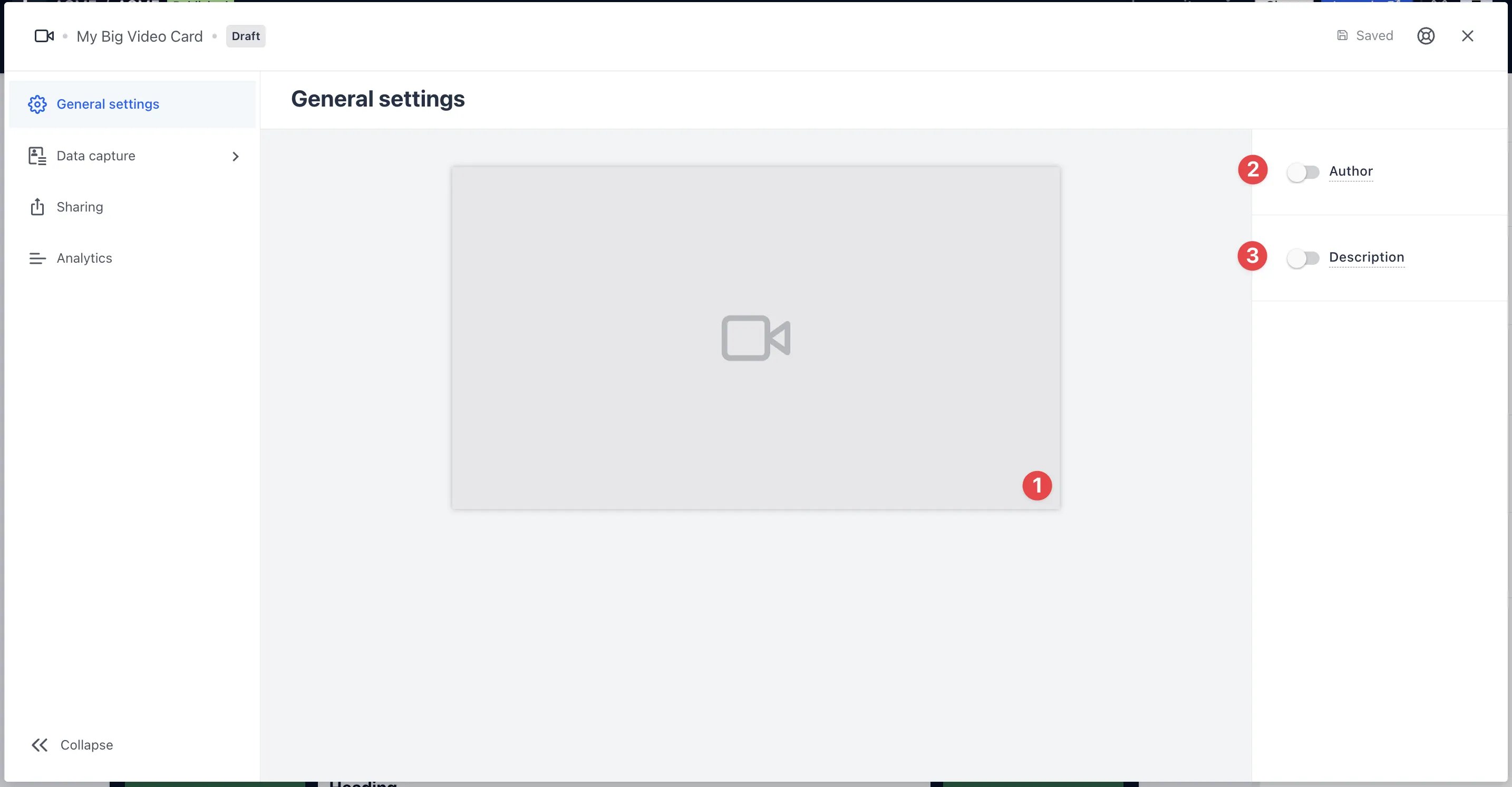 Video Card: step 2 — Step 2: Upload your video