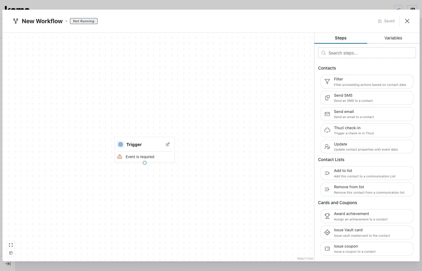 Workflows: step 4: Build Your Flow