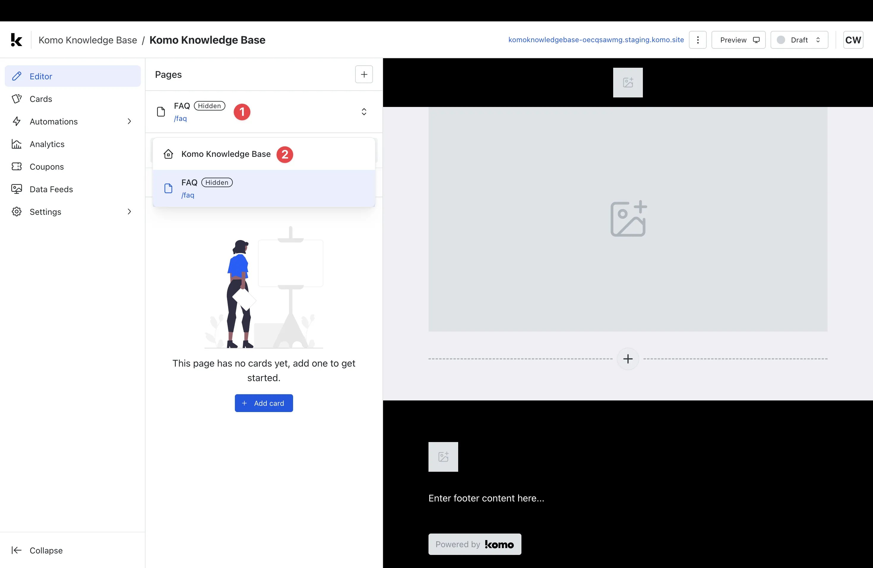 Multi-page Hubs: step 8 — Step 8: Navigate between pages