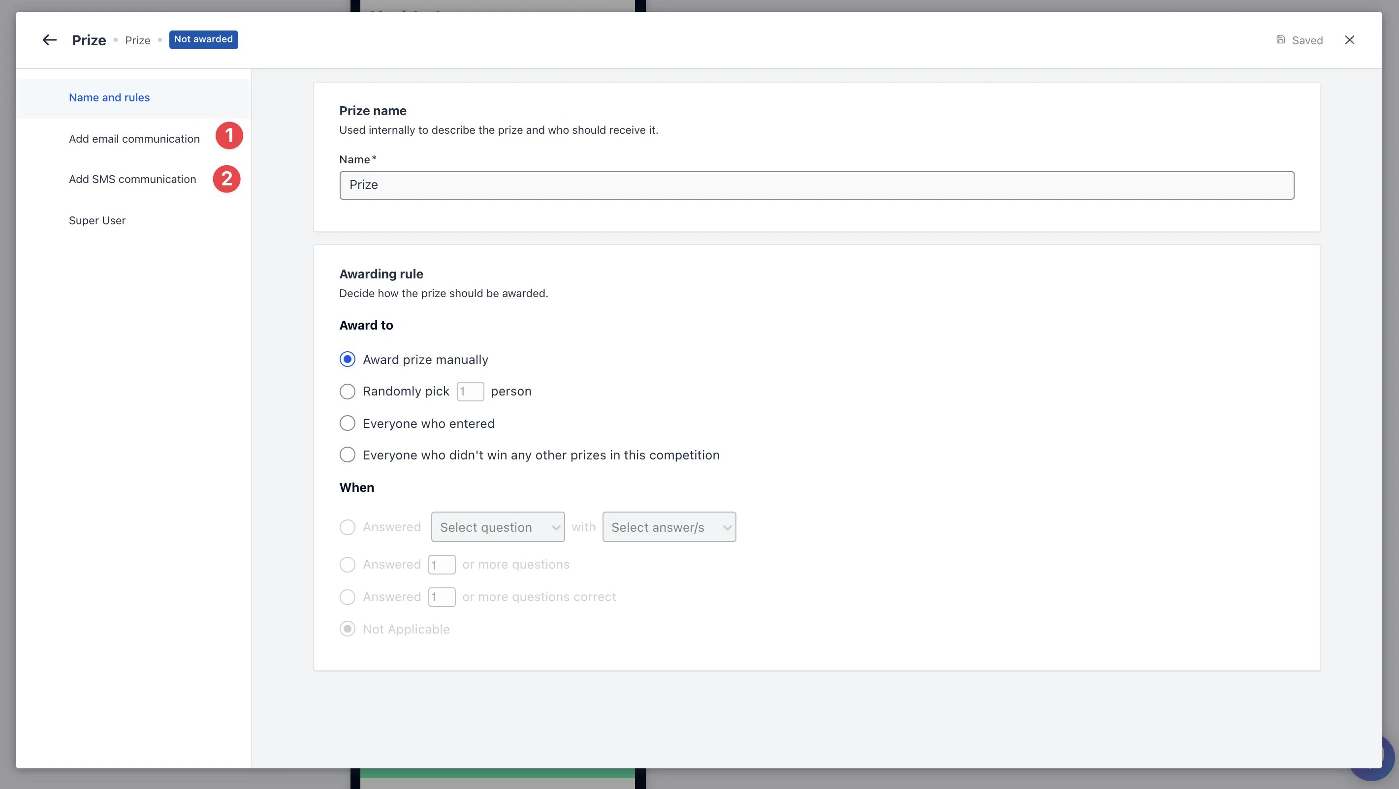 Personalised Prizing: step 7 — Step 7: Add communications
