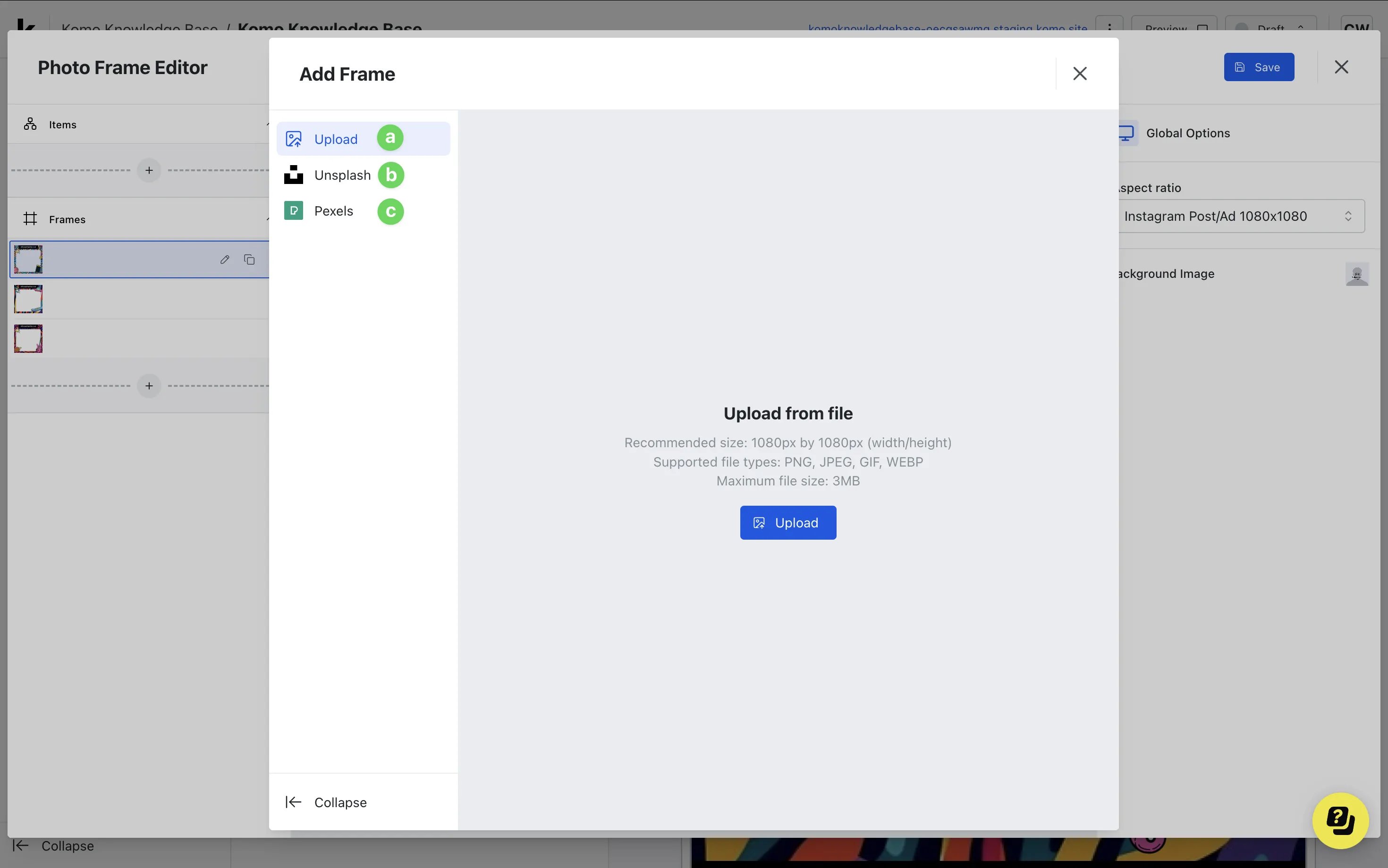 Photo Frame: option a — Step 2: Build out your card